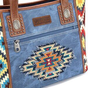 Montana West Embroidered Aztec Tote Bag